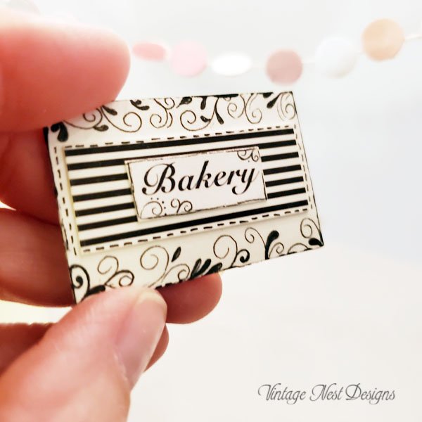 Bakery Sign No.4 Dollhouse Miniature Handmade image 1