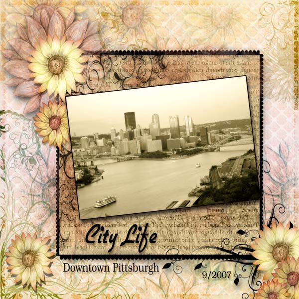 Digital Scrapbooking Ambenti Florals Quick Page No.1 Instant Download