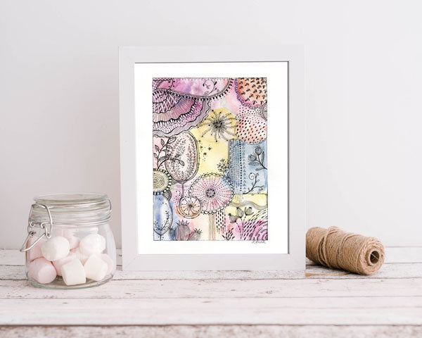 Digital Print Contemporary Art No.2 Watercolor Painting Instant Download