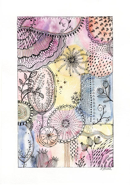 Digital Print Contemporary Art No.2 Watercolor Painting Instant Download