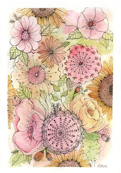 Digital Print Contemporary Art No.3 Watercolor Painting Instant Download