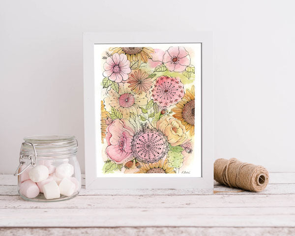Digital Print Contemporary Art No.3 Watercolor Painting Instant Download