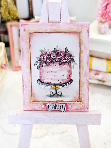 Miniature Kitchen Cake No.7:12 Handmade for Dollhouse Wall Decor Diorama Shadow Box