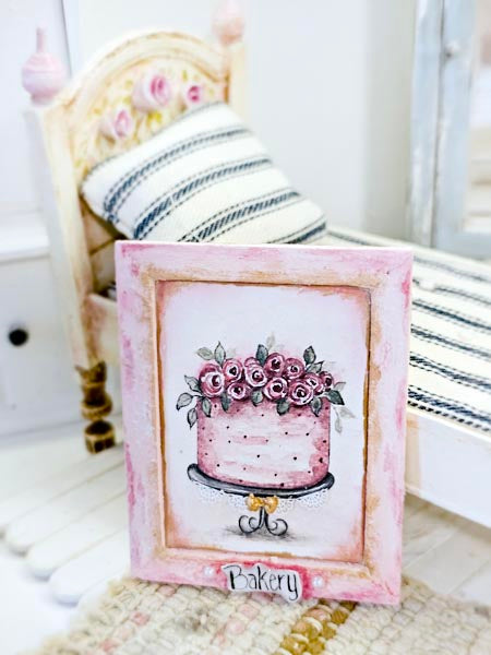 Miniature Kitchen Cake No.7:12 Handmade for Dollhouse Wall Decor Diorama Shadow Box