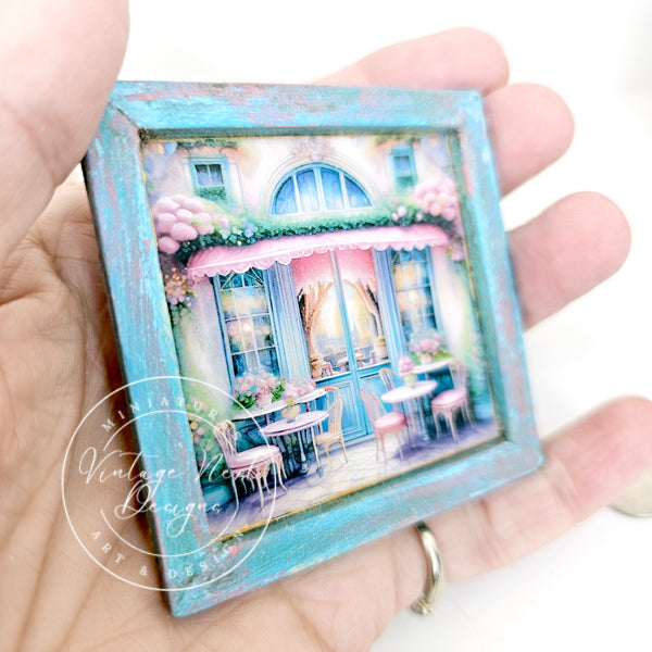 Miniature City Life No.5:12:2 Dollhouse Handmade Wooden Framed Art