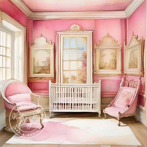 Impression numérique Chambre de bébé n°2 Téléchargement instantané