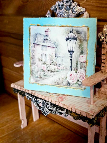 Miniature Cottage House No.7-1 Handmade Dollhouse Wall Decor 1:12 Scale