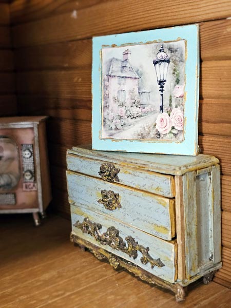 Miniature Cottage House No.7-1 Handmade Dollhouse Wall Decor 1:12 Scale
