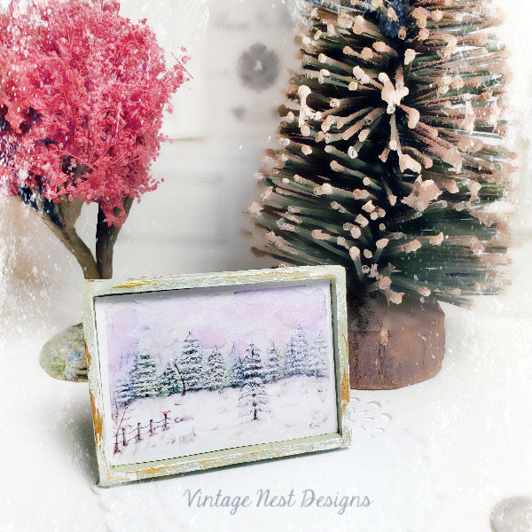 Miniature Scène de vie champêtre n° 4 Fait main pour maison de poupée diorama vitrine