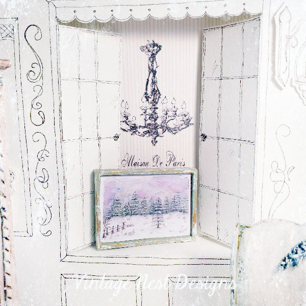 Miniature Scène de vie champêtre n° 4 Fait main pour maison de poupée diorama vitrine