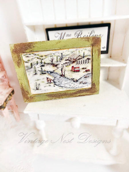 Dollhouse Miniature Country Life No.7:1 Doll accessories Wall Decor 112 Scale