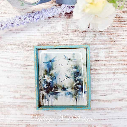 Miniature Flowers & Dragonfly No.1:1 Handmade for Dollhouse