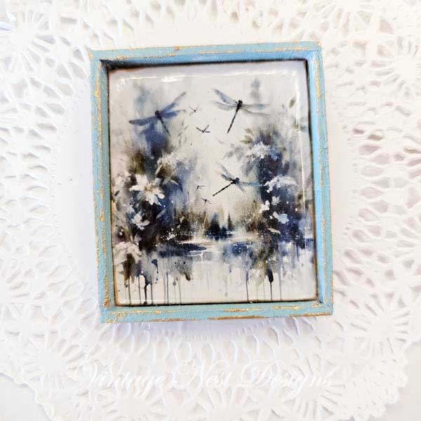 Miniature Flowers & Dragonfly No.1:1 Handmade for Dollhouse