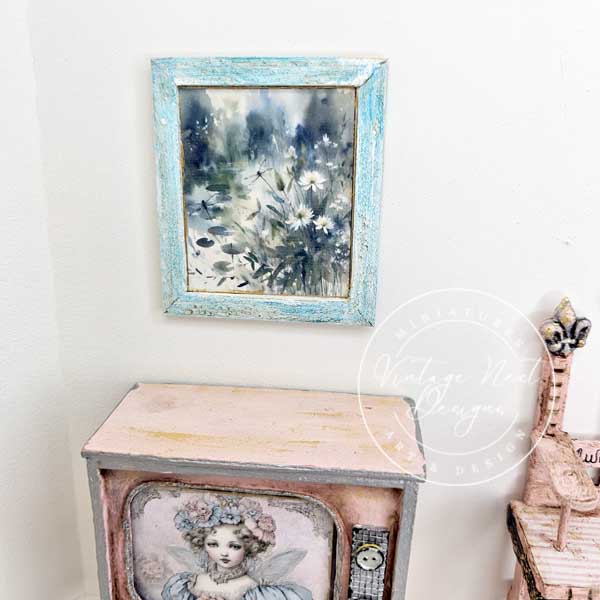 Miniature Flowers & Dragonfly No.1:1 Handmade for Dollhouse
