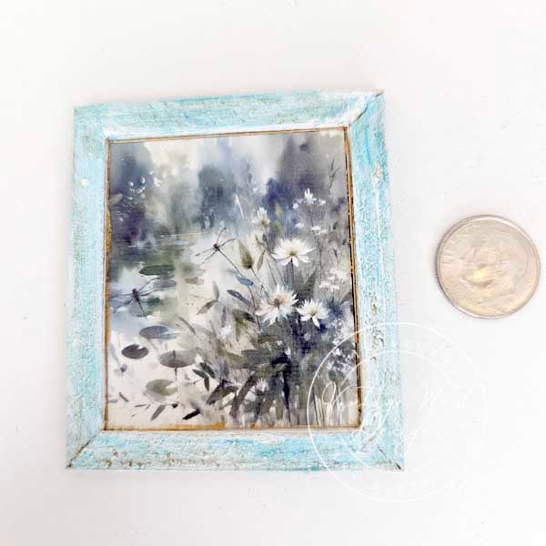 Miniature Flowers & Dragonfly No.1:1 Handmade for Dollhouse