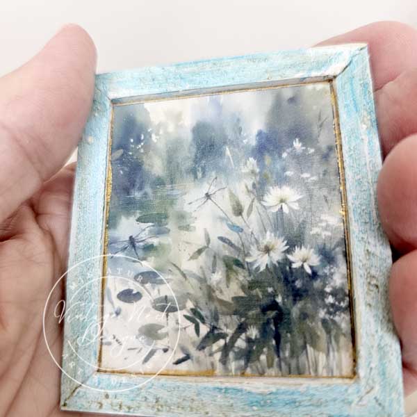 Miniature Flowers & Dragonfly No.1:1 Handmade for Dollhouse
