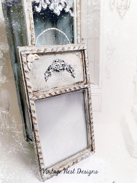Old Vintage Mirror No.1 Dollhouse Miniature Handmade