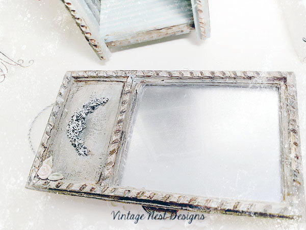 Old Vintage Mirror No.1 Dollhouse Miniature Handmade