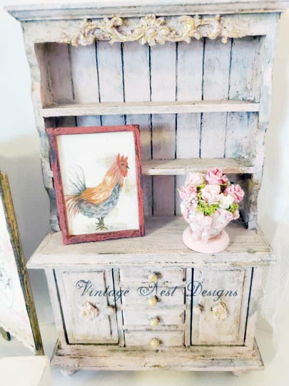 Miniature Rooster No.3:1 Handmade for Dollhouse Diorama Shadow Box