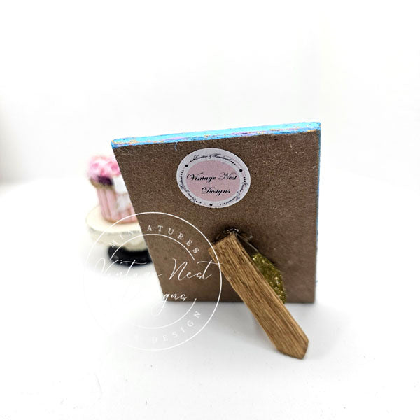 Miniature Rainbow Bright No.1-1 Blue Art, 1:12 Scale Dollhouse Shadow Box