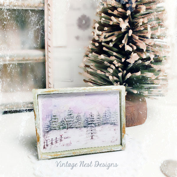 Miniature Scène de vie champêtre n° 4 Fait main pour maison de poupée diorama vitrine