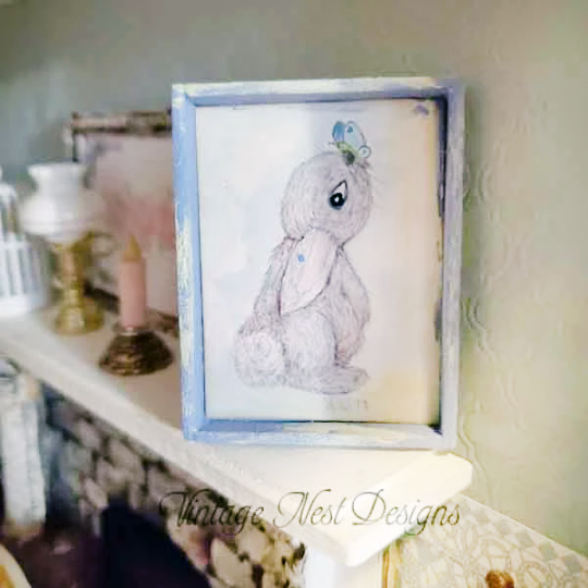 Bunny Butterfly No.1:2 Handmade Dollhouse Miniature