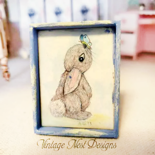 Bunny Butterfly No.1:2 Handmade Dollhouse Miniature
