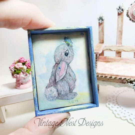 Bunny Butterfly No.1:2 Handmade Dollhouse Miniature