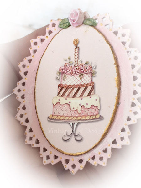 Gâteau n° 8:2 Miniature Maison de Poupée Fait Main