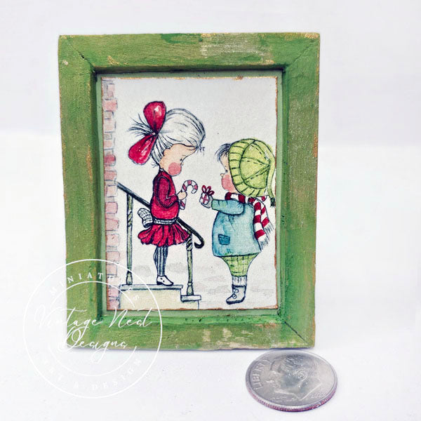 Love to You Christmas Children No.1:2 Dollhouse Miniature Handmade