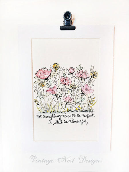 Florals No.8 Original Watercolor Painting