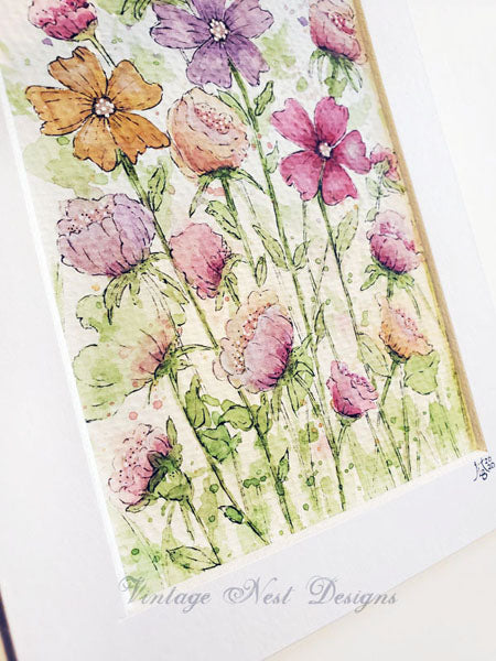 Fioritures n° 15, aquarelle originale