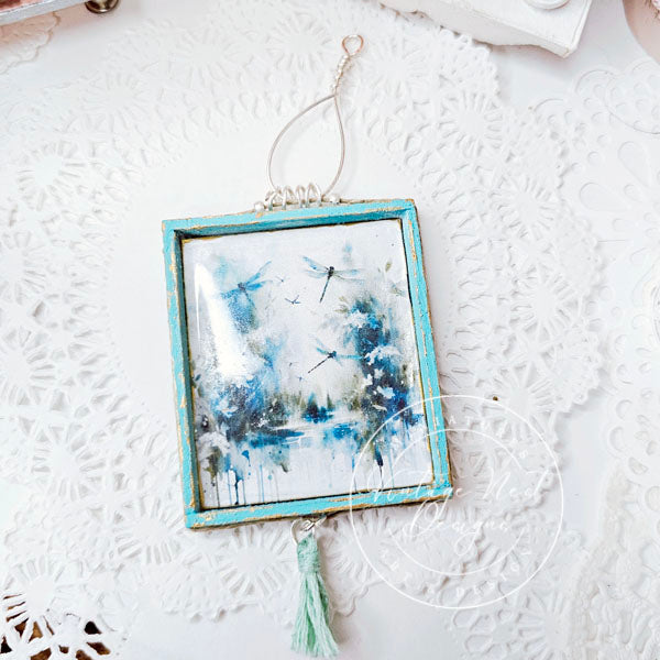 Miniature Flowers & Dragonfly No.1:2 Handmade for Dollhouse