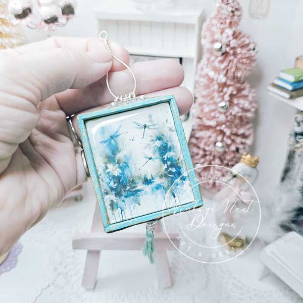 Miniature Flowers & Dragonfly No.1:2 Handmade for Dollhouse