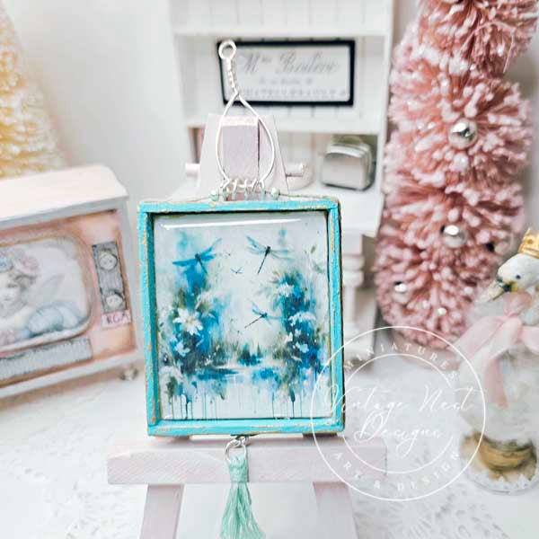 Miniature Flowers & Dragonfly No.1:2 Handmade for Dollhouse