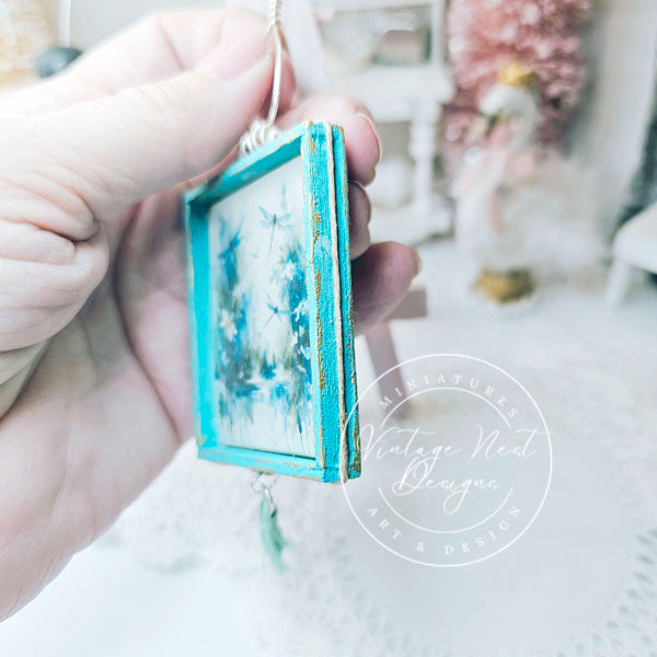 Miniature Flowers & Dragonfly No.1:2 Handmade for Dollhouse