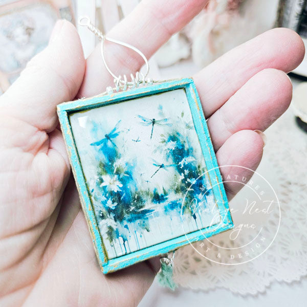 Miniature Flowers & Dragonfly No.1:2 Handmade for Dollhouse