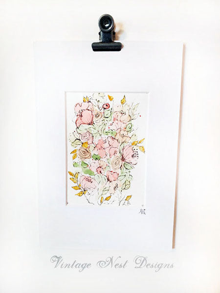 Flowers No.6 Original Watercolor Painting