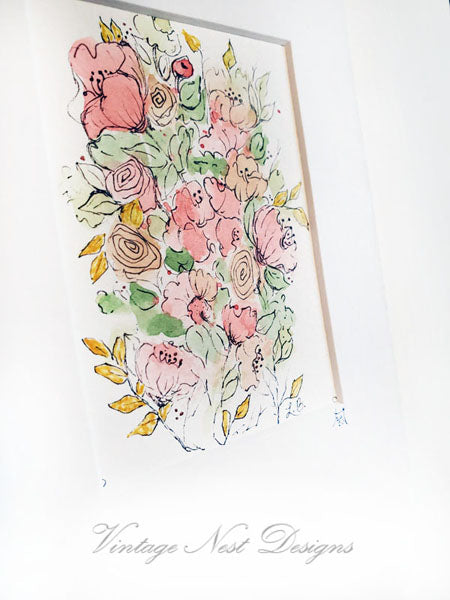 Flowers No.6 Original Watercolor Painting