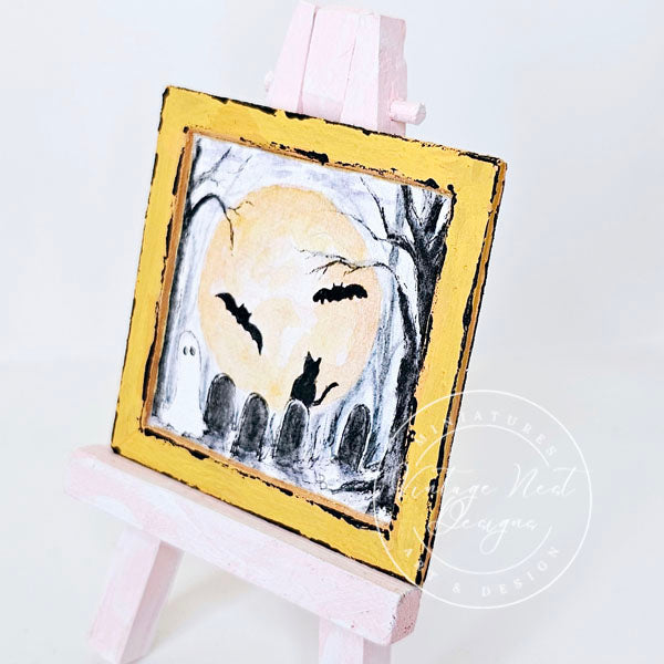 Fantômes d'Halloween Miniatures N°2:2 Décoration Murale de Maison de Poupée Boîte d'Ombre