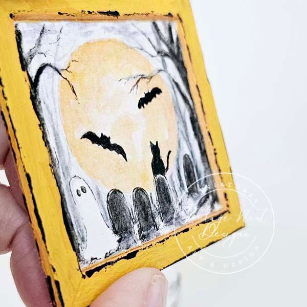 Fantômes d'Halloween Miniatures N°2:2 Décoration Murale de Maison de Poupée Boîte d'Ombre