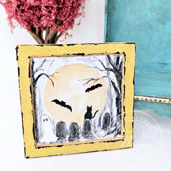 Fantômes d'Halloween Miniatures N°2:2 Décoration Murale de Maison de Poupée Boîte d'Ombre