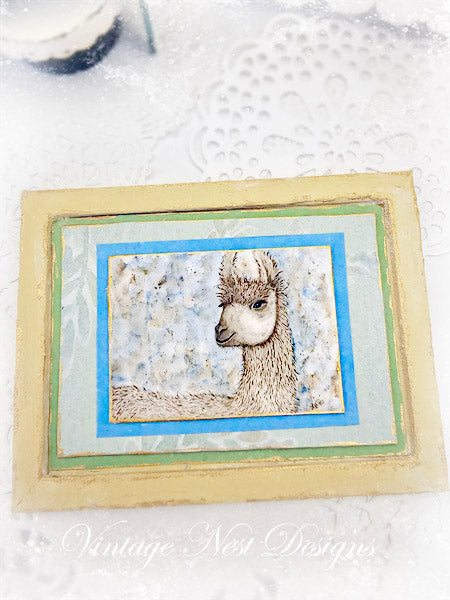 Miniature Llama No.1-2 Art Dollhouse Wall Decor 1:12 Scale