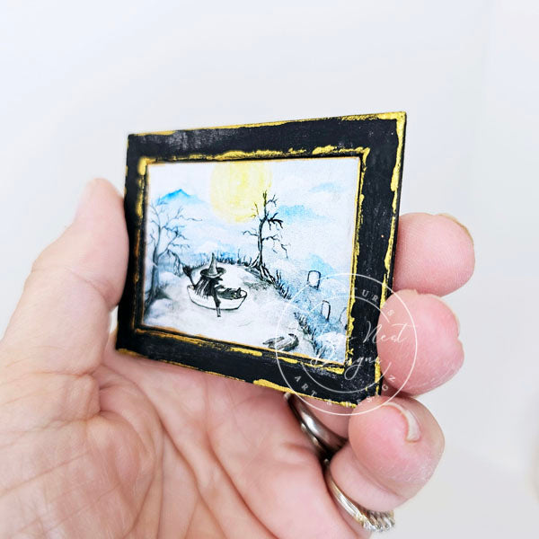 Miniature La Sorcière dans le Bateau N°1:1 Fait main pour Maison de Poupée
