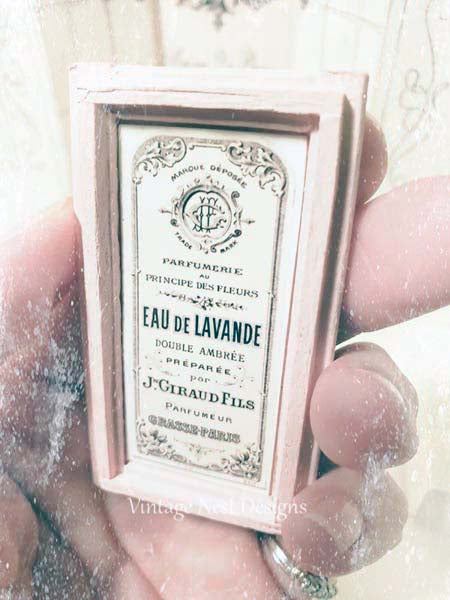Dollhouse Miniature Bath Sign No.1:3 Handmade Wooden Framed Art