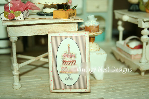Cake No.8:3 Dollhouse Miniature Handmade