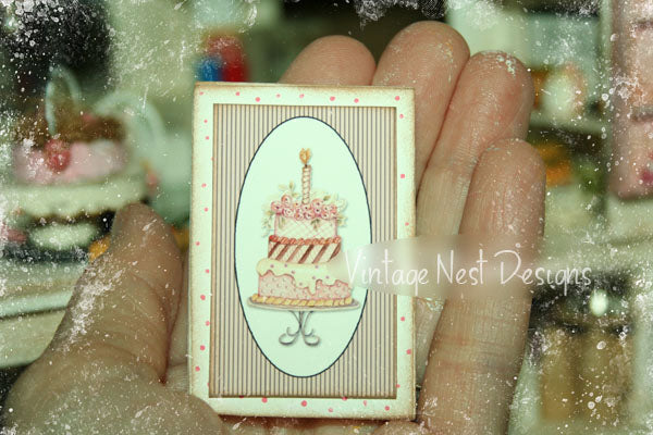 Cake No.8:3 Dollhouse Miniature Handmade