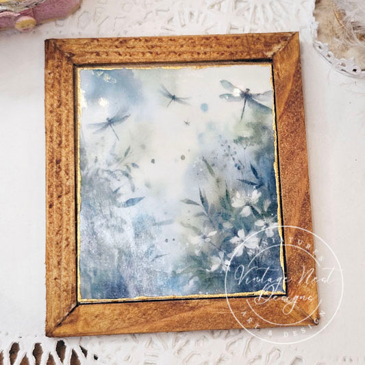 Miniature Flowers & Dragonfly No.1:3 Handmade for Dollhouse