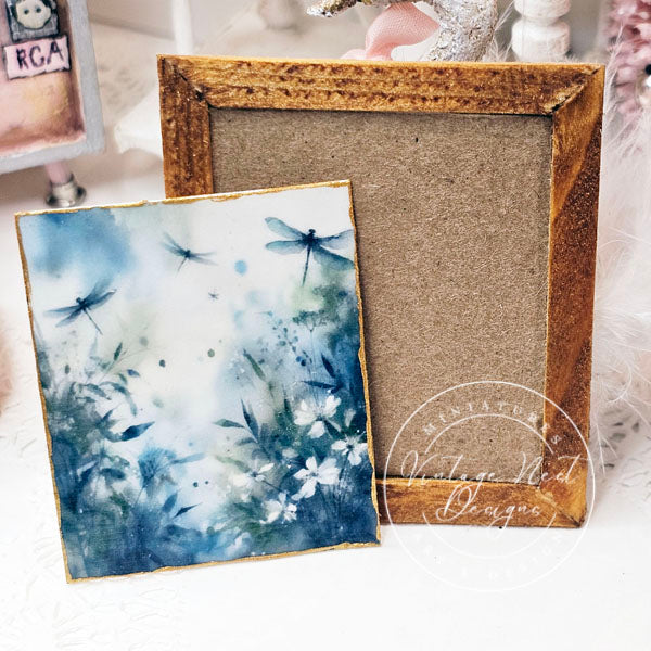 Miniature Flowers & Dragonfly No.1:3 Handmade for Dollhouse