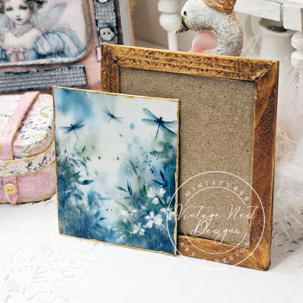 Miniature Flowers & Dragonfly No.1:3 Handmade for Dollhouse